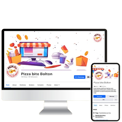 Mobile app screenshot showing our online ordering system